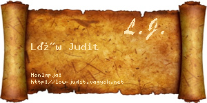 Löw Judit névjegykártya